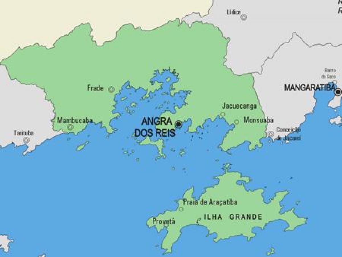 Kaart van Angra dos Reis munisipaliteit