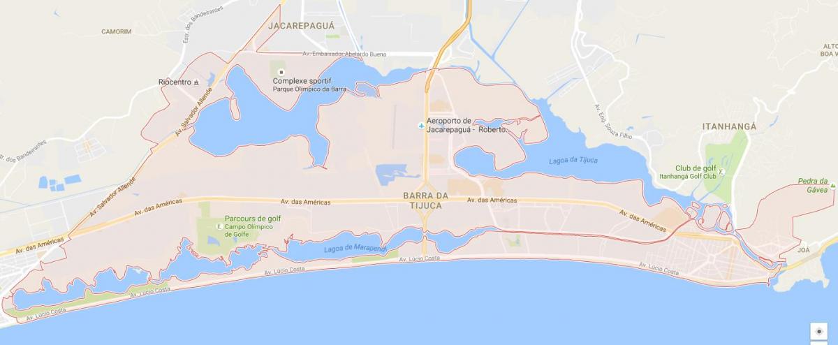 Kaart van Barra da Tijuca