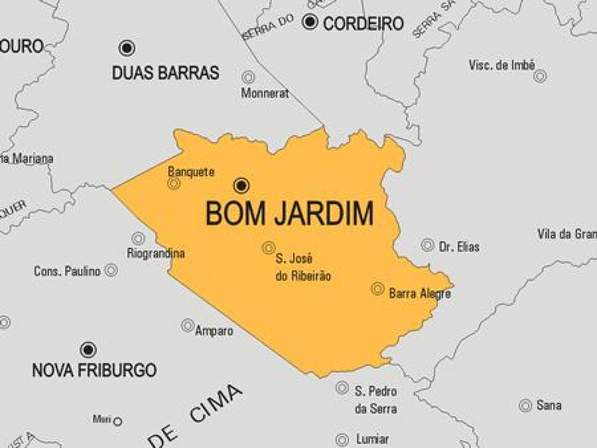 Kaart van die Bom Jardim munisipaliteit