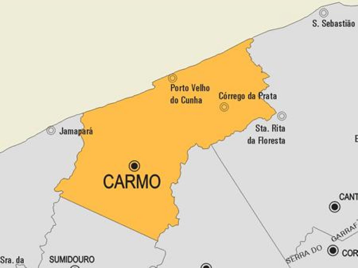 Kaart van Cardoso Moreira munisipaliteit