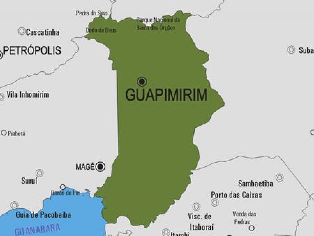 Kaart van Guapimirim munisipaliteit