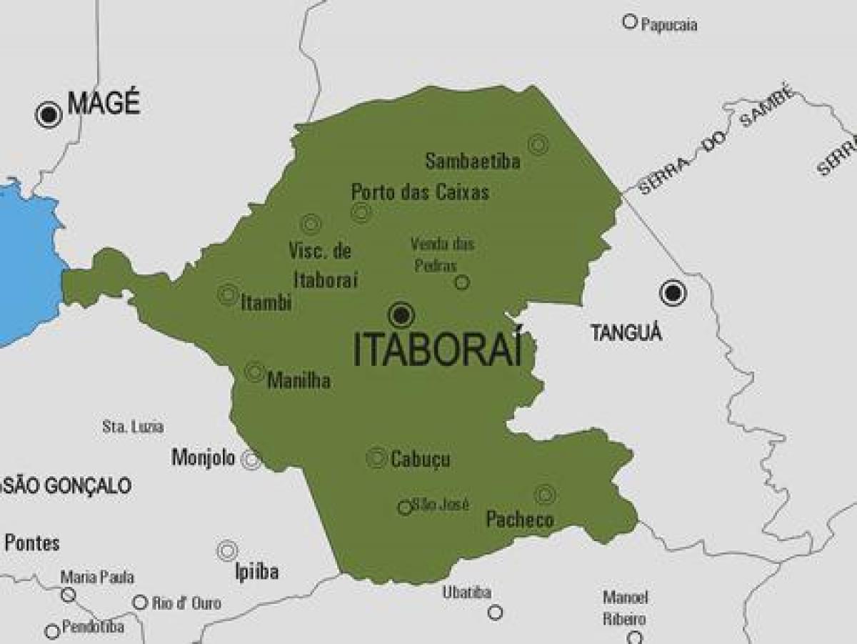 Kaart van Itaboraí munisipaliteit