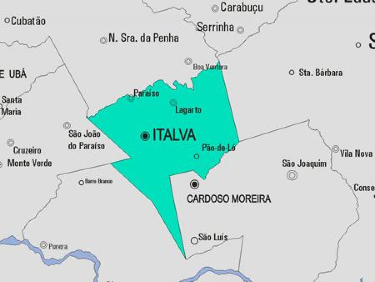 Kaart van Italva munisipaliteit