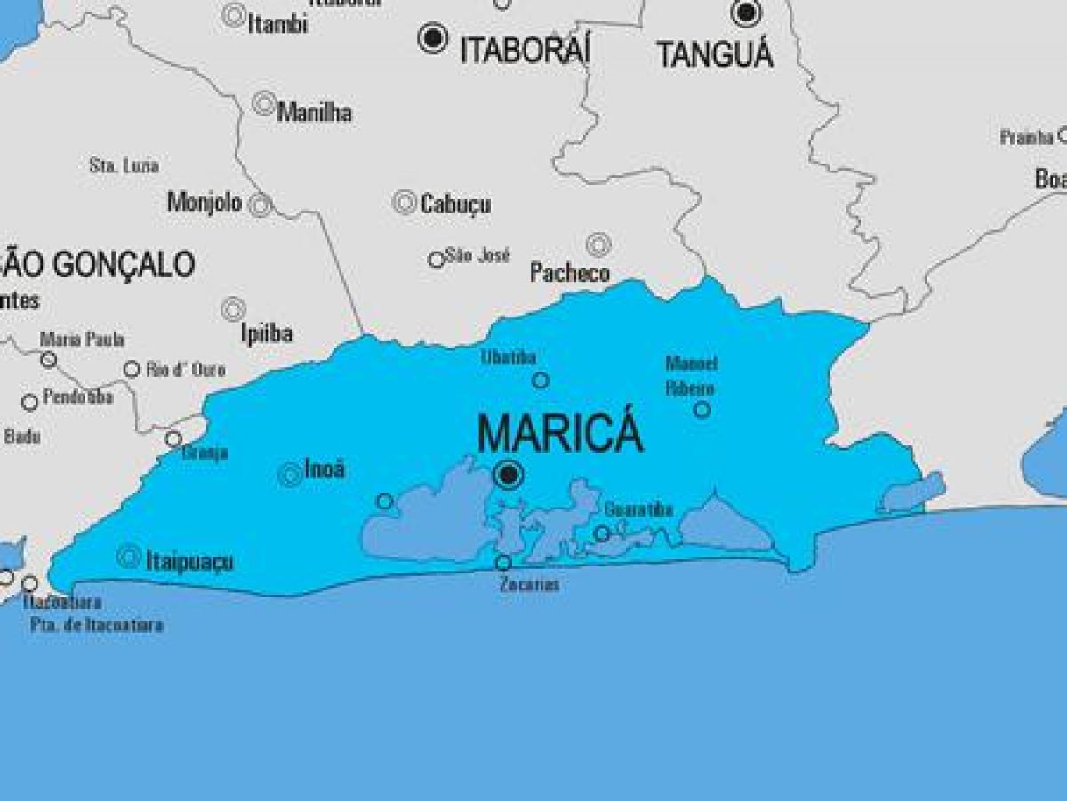 Kaart van Maricá munisipaliteit