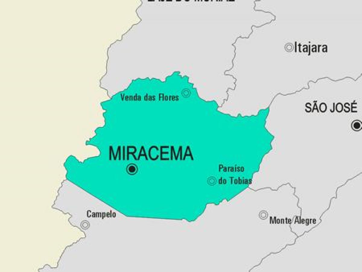 Kaart van Miracema munisipaliteit