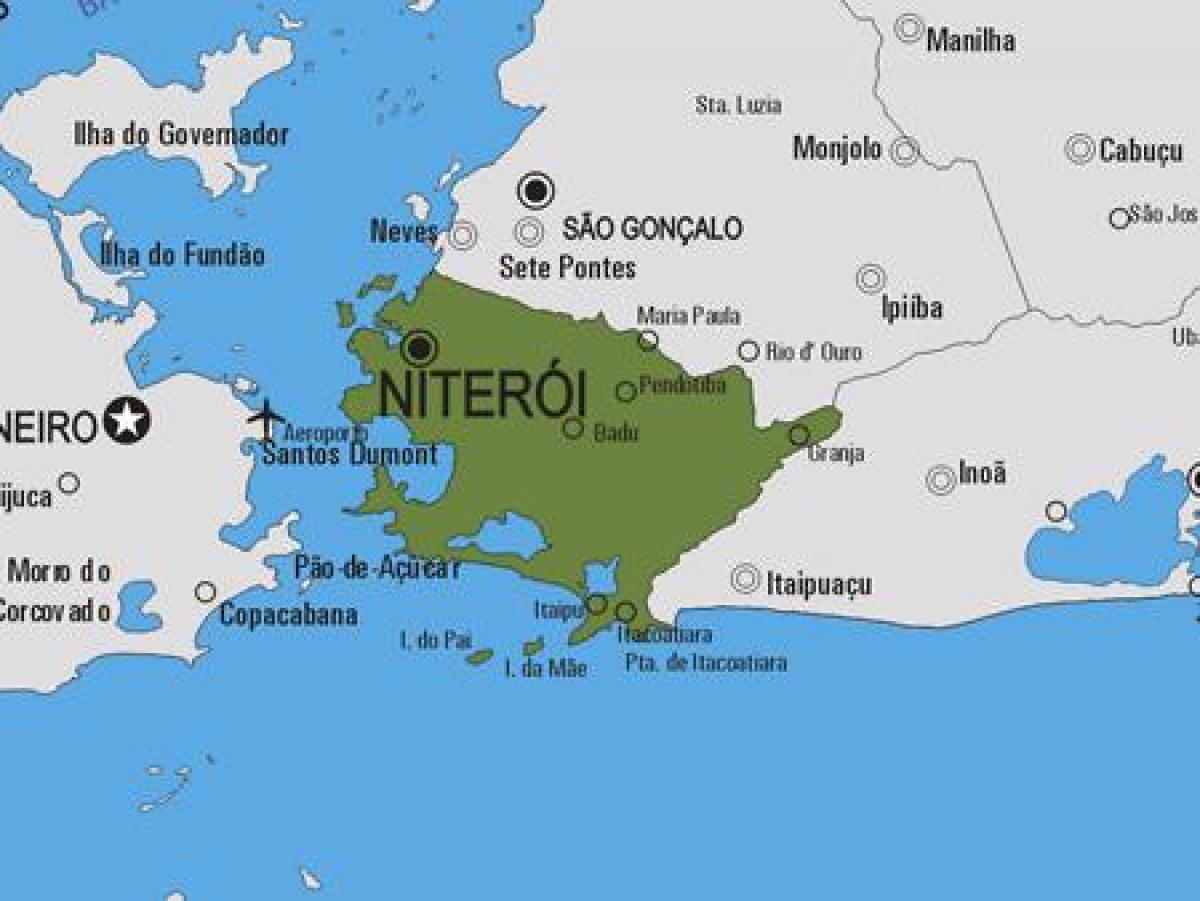 Kaart van Niterói munisipaliteit