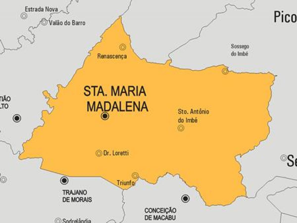 Kaart van Santa Maria Magdalena munisipaliteit