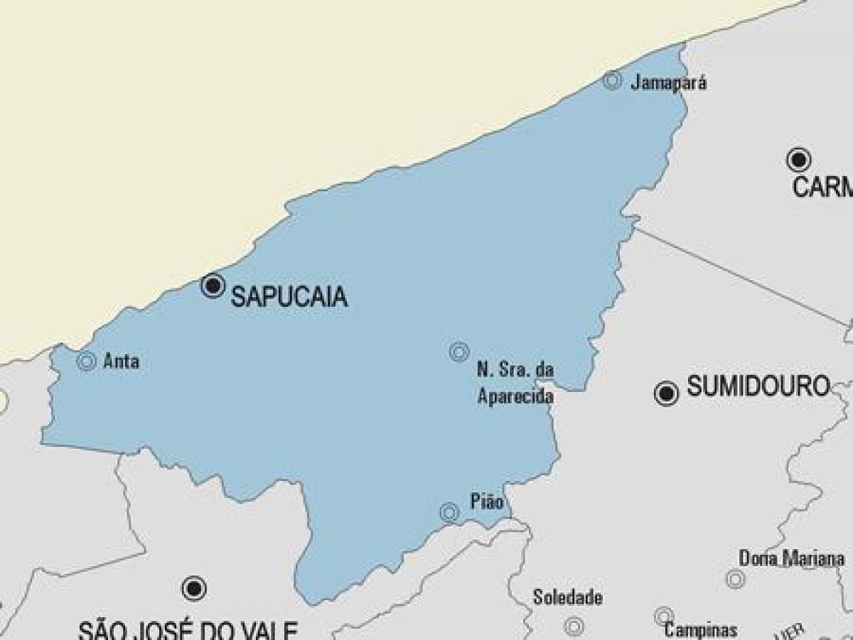 Kaart van Sapucaia munisipaliteit