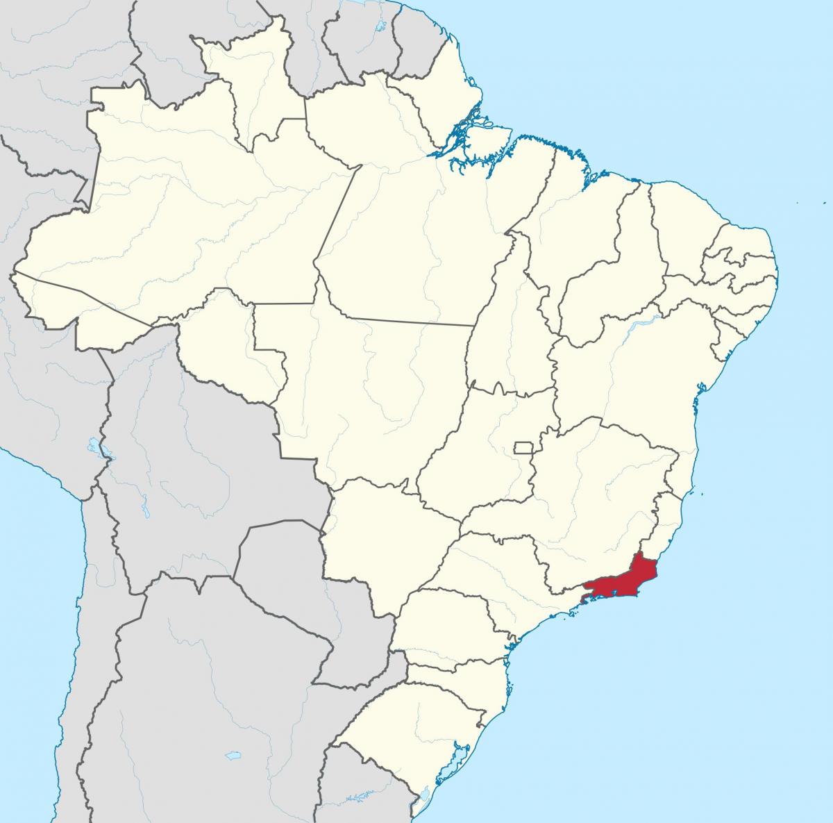 Kaart van die Toestand van Rio de Janeiro