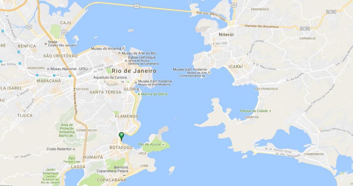 Kaart van die strand Botafogo