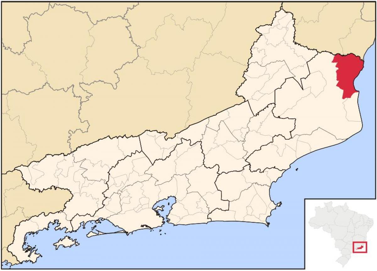 Kaart van die São Francisco de Itabapoana