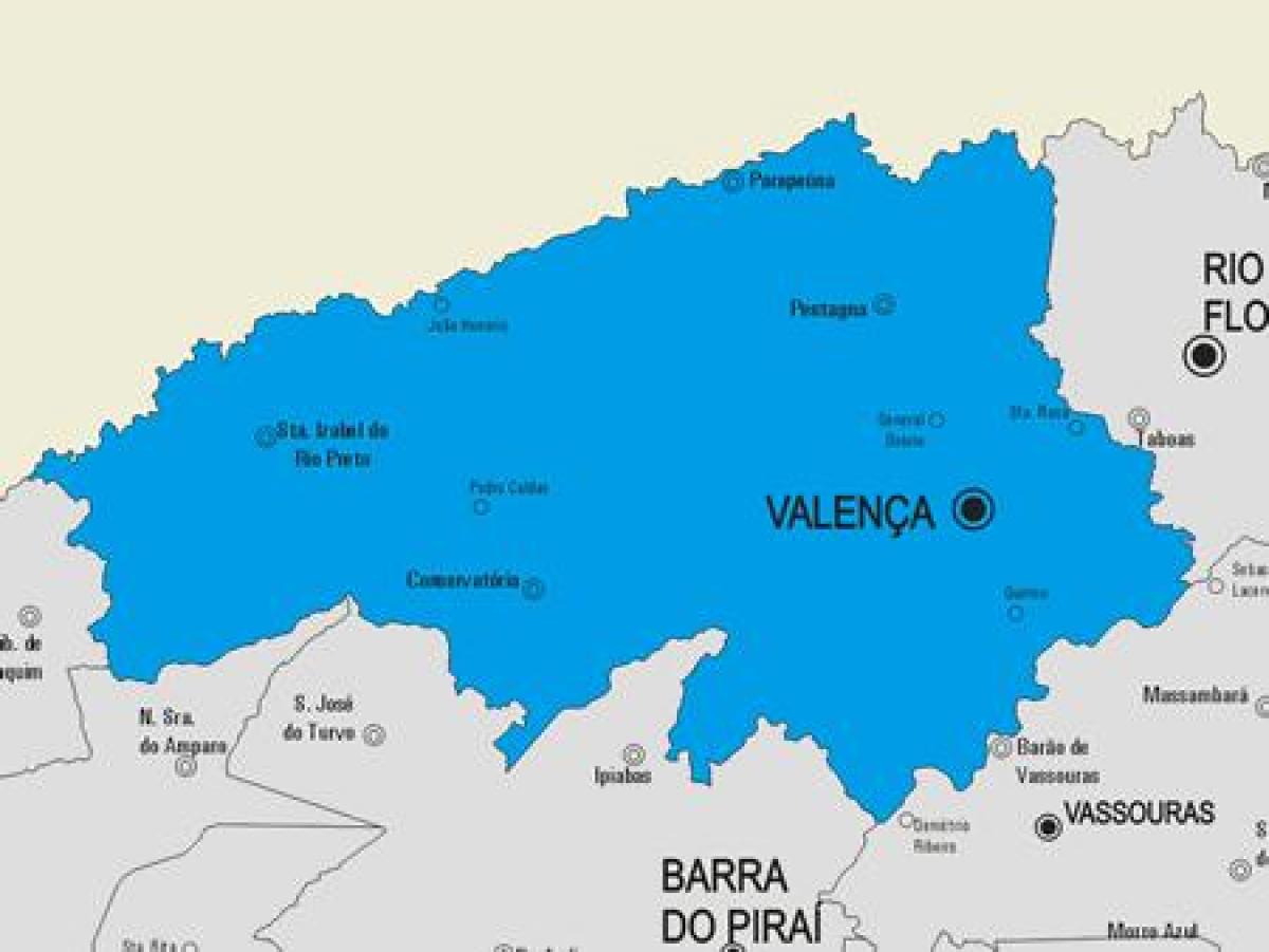 Kaart van Valença munisipaliteit