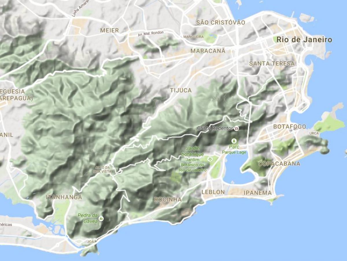 Kaart van verligting Rio de Janeiro