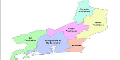 Kaart van mesoregions Rio de Janeiro