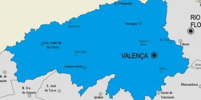Kaart van Valença munisipaliteit