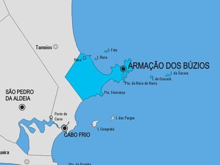 Kaart van Armação dos Búzios munisipaliteit