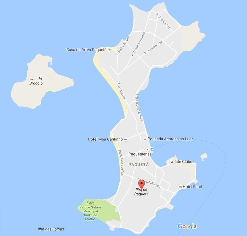 Kaart van bairro Paquetá