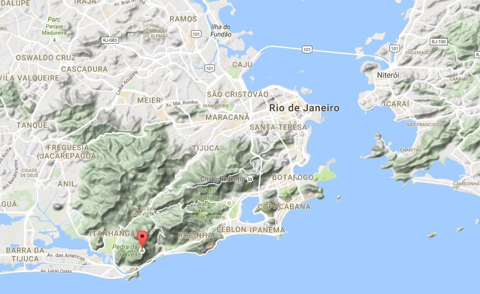 Kaart van die da Pedra Gávea