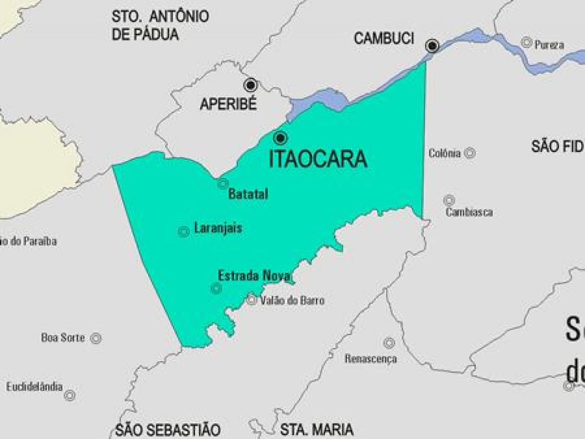 Kaart van Itaocara munisipaliteit