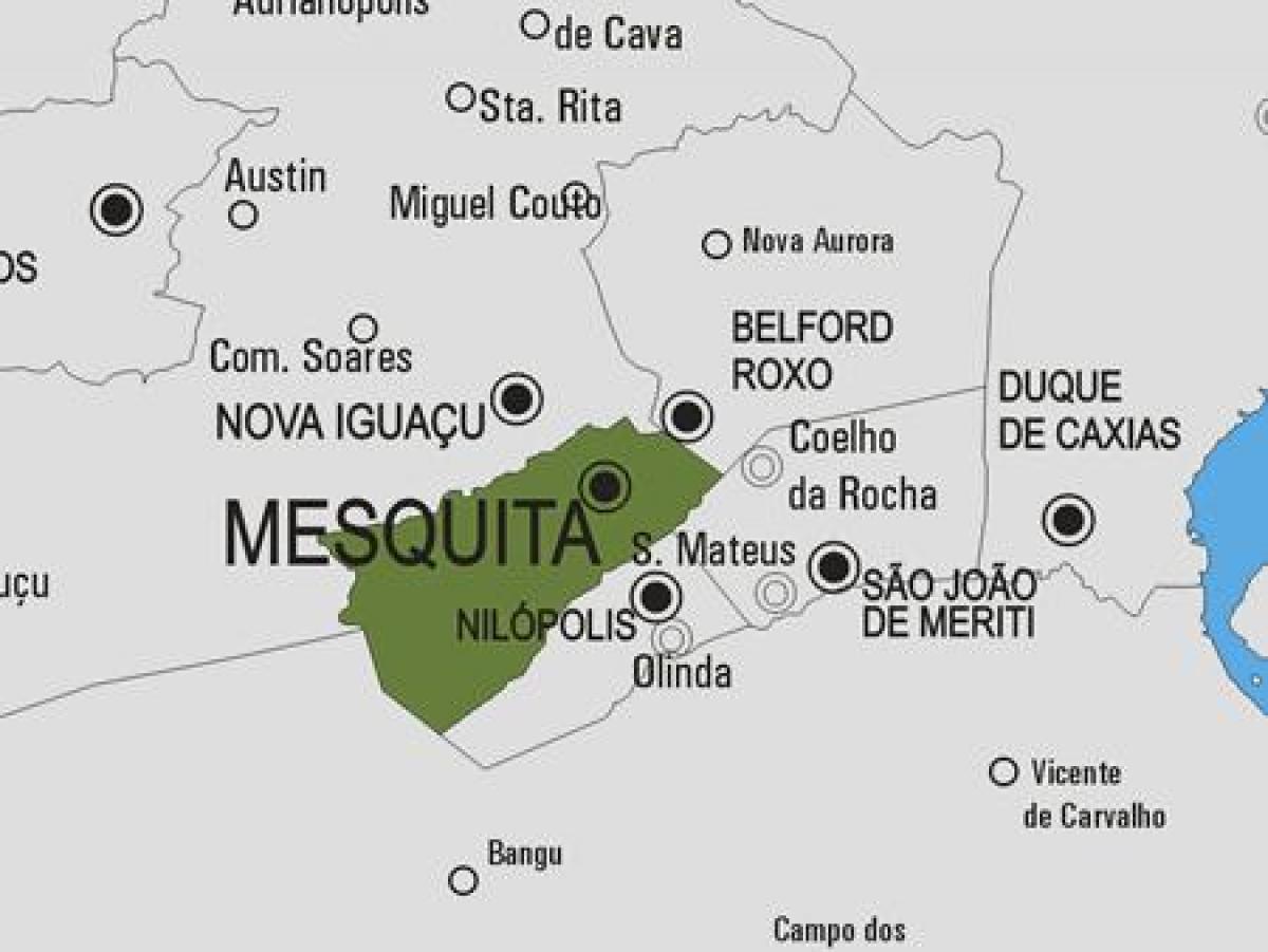 Kaart van Mesquita munisipaliteit