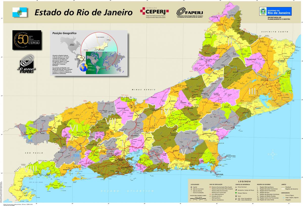 Kaart van munisipaliteite in Rio de Janeiro