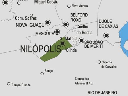 Kaart van Nilópolis munisipaliteit