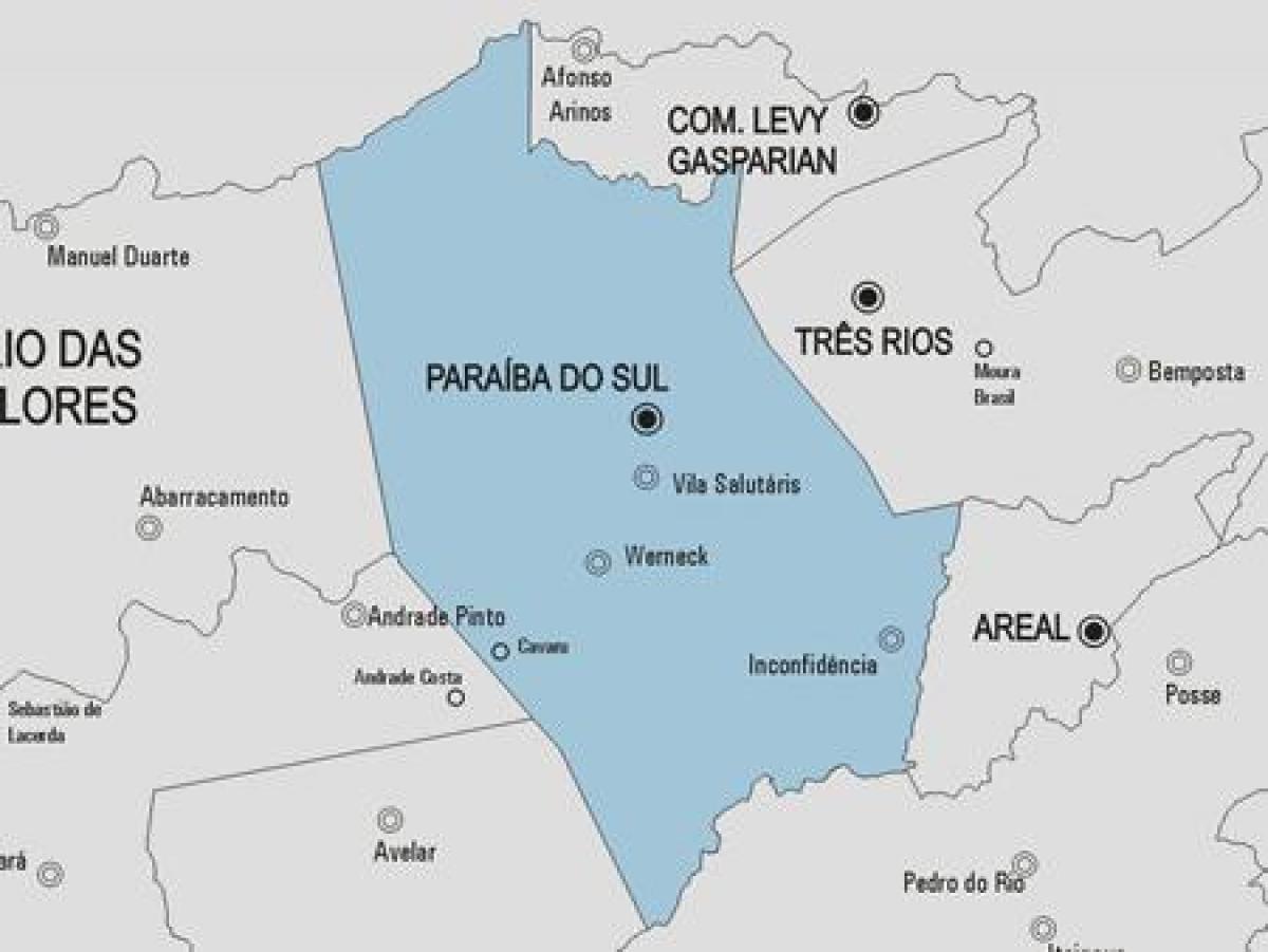 Kaart van die Jaar do Sul munisipaliteit
