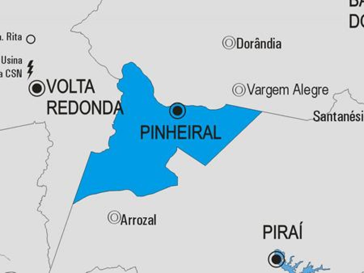 Kaart van Pinheiral munisipaliteit