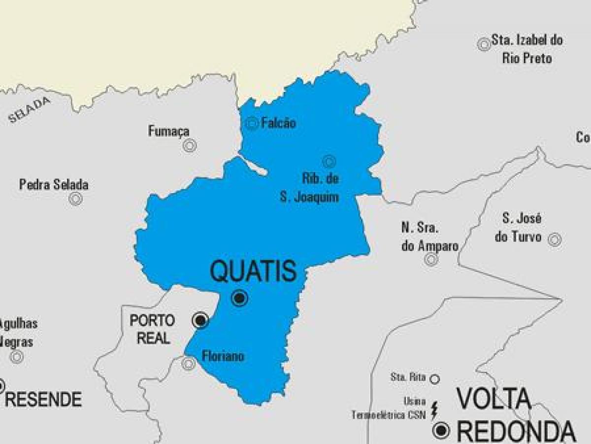 Kaart van Quatis munisipaliteit