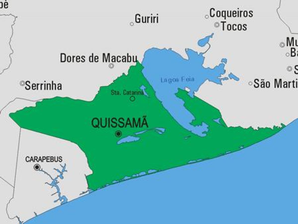 Kaart van Quissamã munisipaliteit