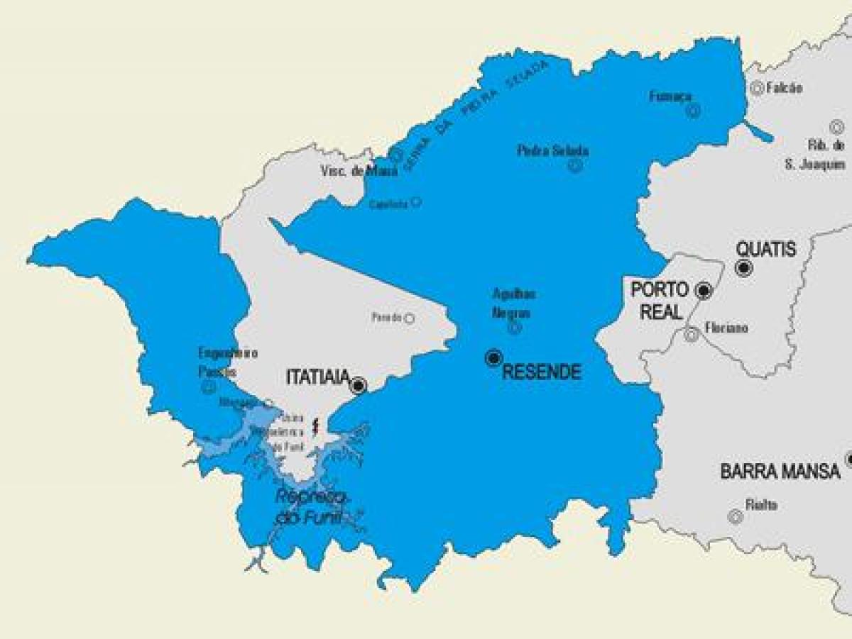 Kaart van Resende munisipaliteit