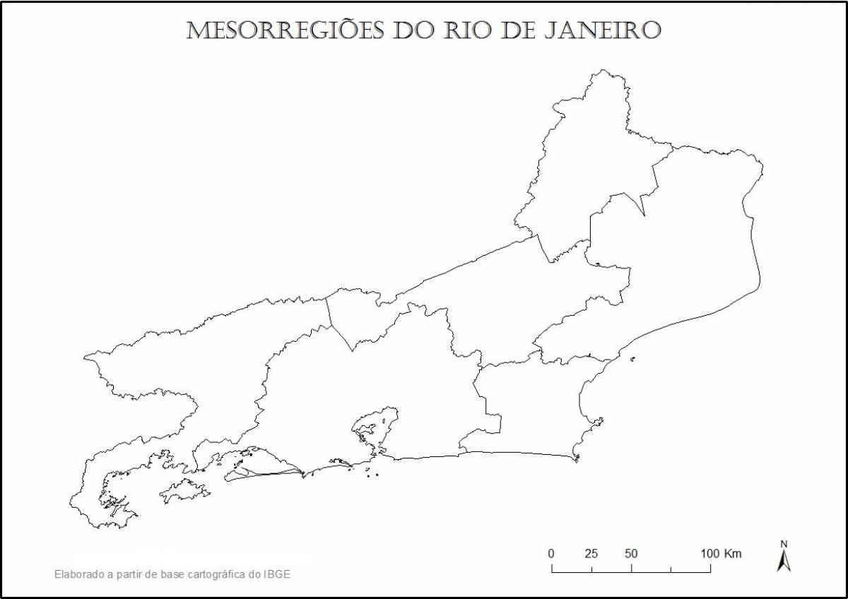 Kaart van Rio de Janeiro maagd
