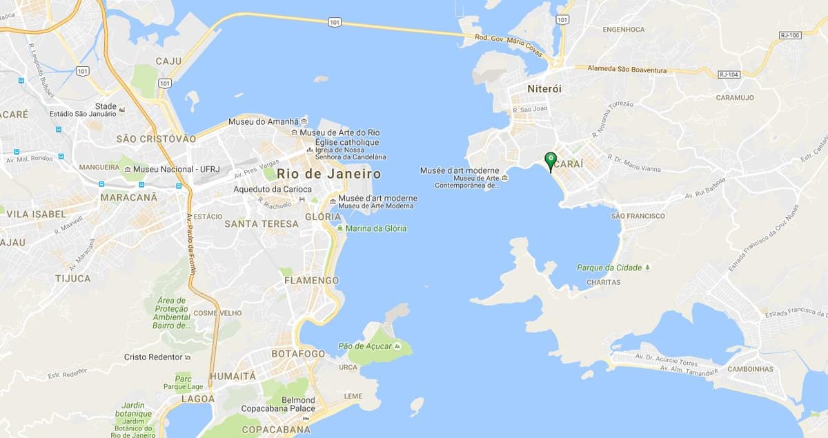 Kaart van die strand Icaraí