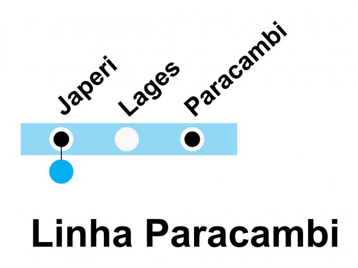 Kaart van SuperVia - Lyn Paracambi
