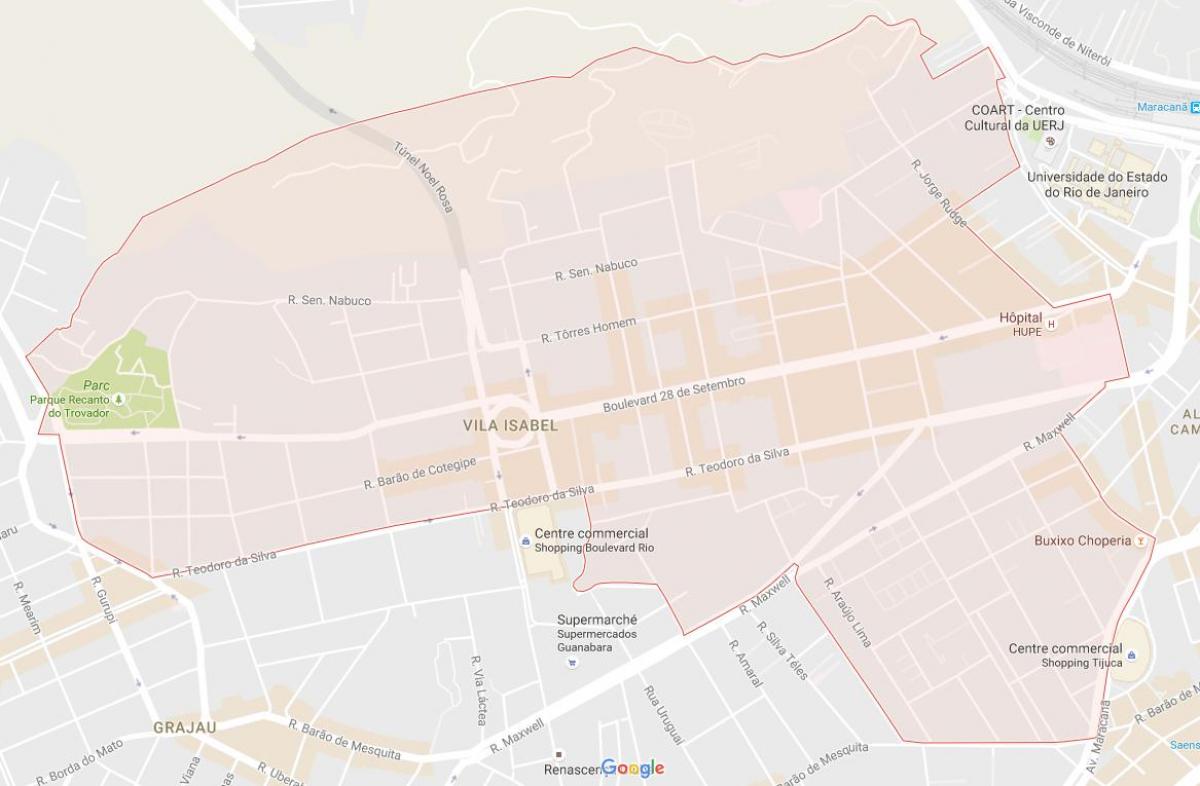 Kaart van Vila Isabel