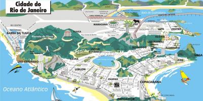 Kaart van 3d Rio de Janeiro