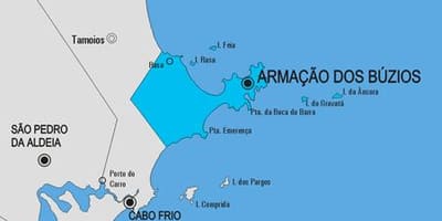 Kaart van Armação dos Búzios munisipaliteit