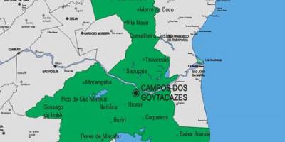 Kaart van Carapebus munisipaliteit
