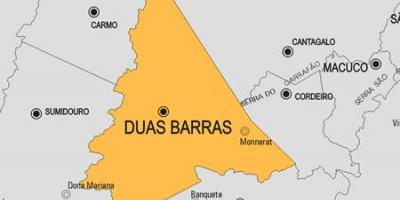 Kaart van Duas Barras munisipaliteit