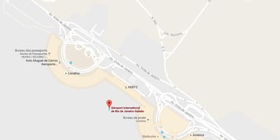 Kaart van Galeão lughawe