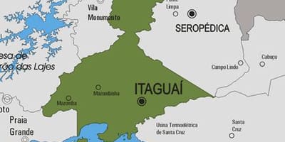 Kaart van Itaguaí munisipaliteit
