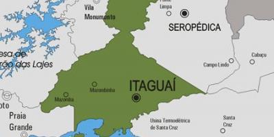 Kaart van Itaguaí munisipaliteit