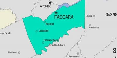 Kaart van Itaocara munisipaliteit