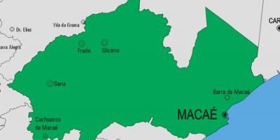 Kaart van Macaé munisipaliteit