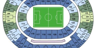 Kaart van die Maracanã-stadion sièges