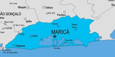 Kaart van Maricá munisipaliteit