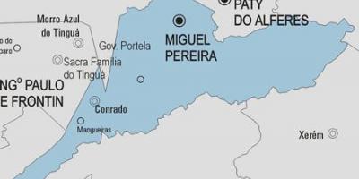 Kaart van Miguel Pereira munisipaliteit