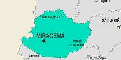 Kaart van Miracema munisipaliteit
