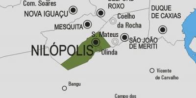 Kaart van Nilópolis munisipaliteit