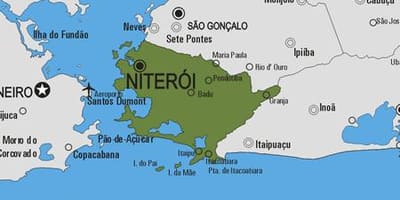 Kaart van Niterói munisipaliteit